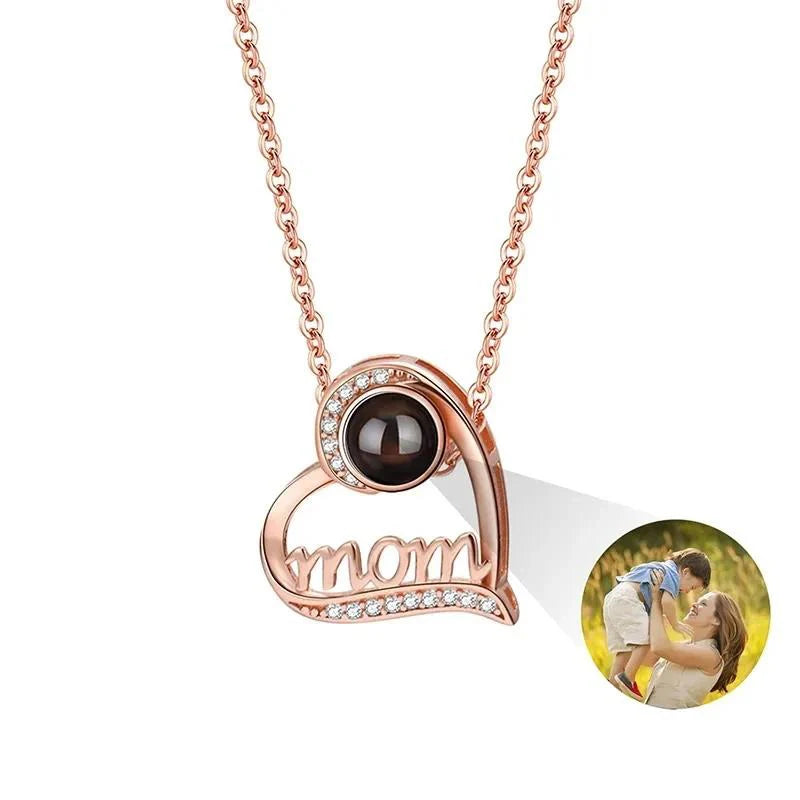 Custom Projection Photo Necklace Personalized Pet Photo Pendant Chain Pet Memorial Gift Anniversary gift Valentine's 2025
