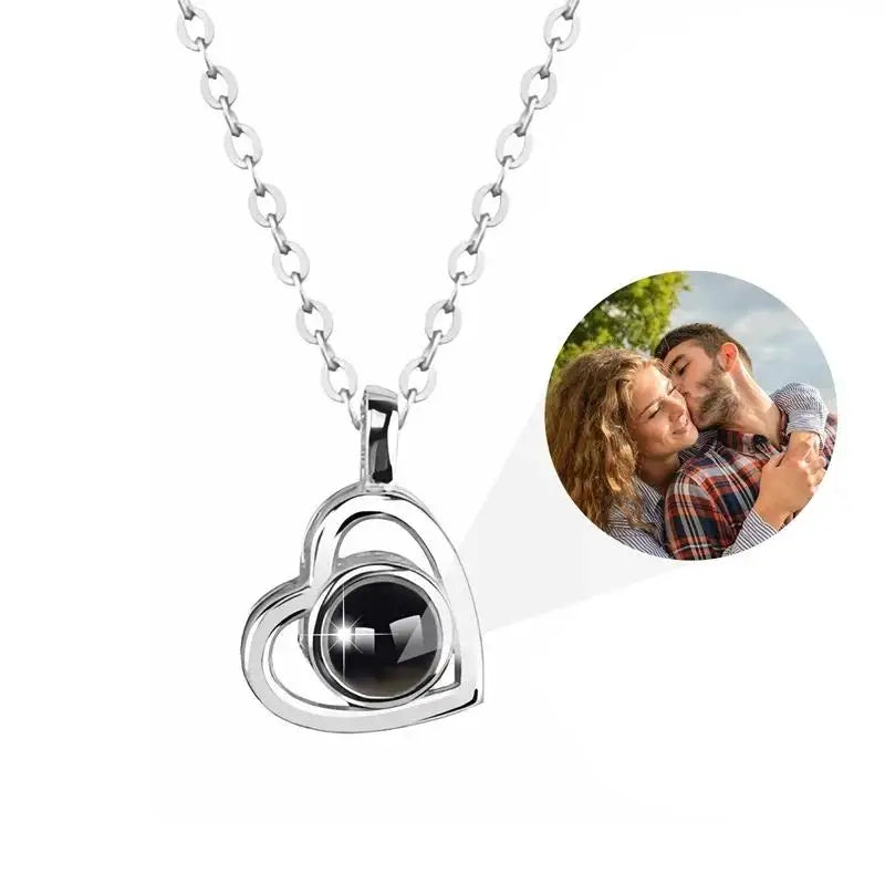 Custom Projection Photo Necklace Personalized Pet Photo Pendant Chain Pet Memorial Gift Anniversary gift Valentine's 2025