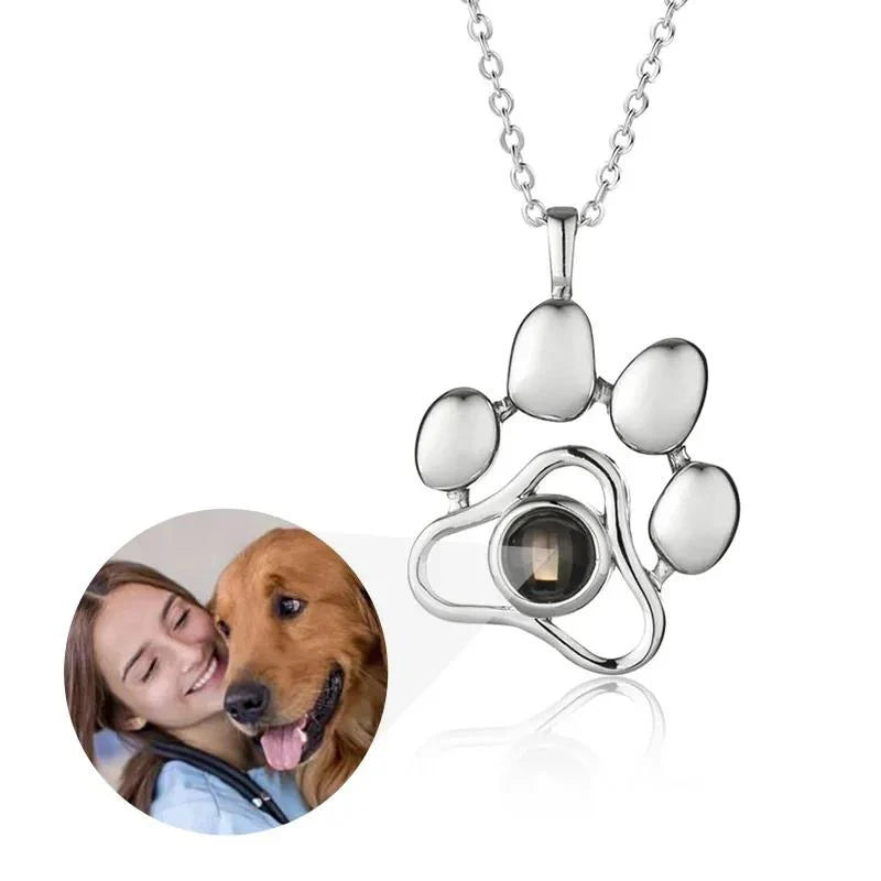 Custom Projection Photo Necklace Personalized Pet Photo Pendant Chain Pet Memorial Gift Anniversary gift Valentine's 2025