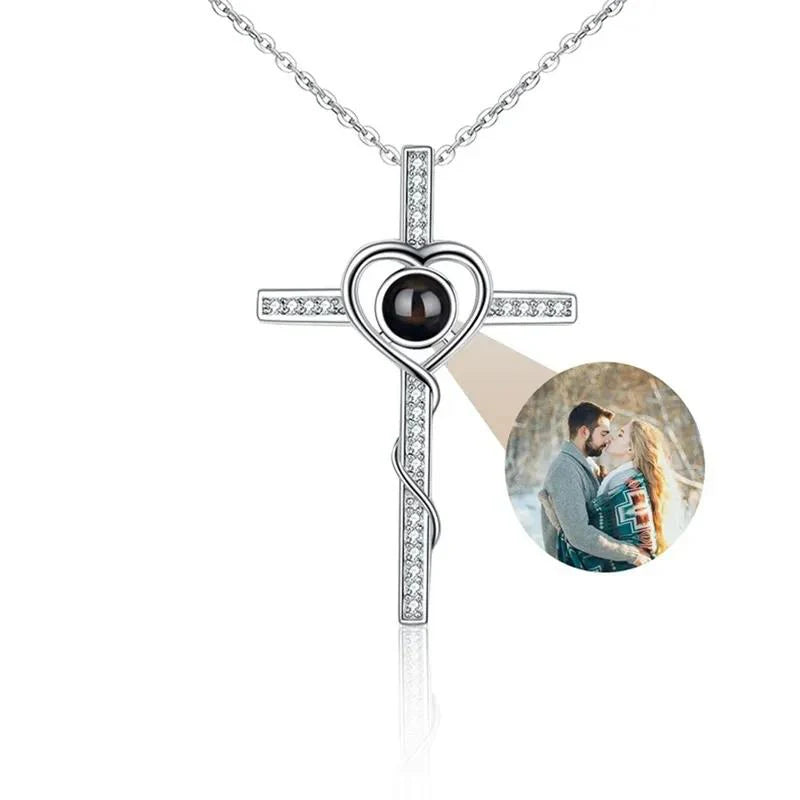 Custom Projection Photo Necklace Personalized Pet Photo Pendant Chain Pet Memorial Gift Anniversary gift Valentine's 2025