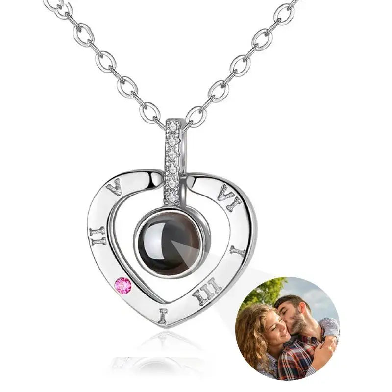 Custom Projection Photo Necklace Personalized Pet Photo Pendant Chain Pet Memorial Gift Anniversary gift Valentine's 2025