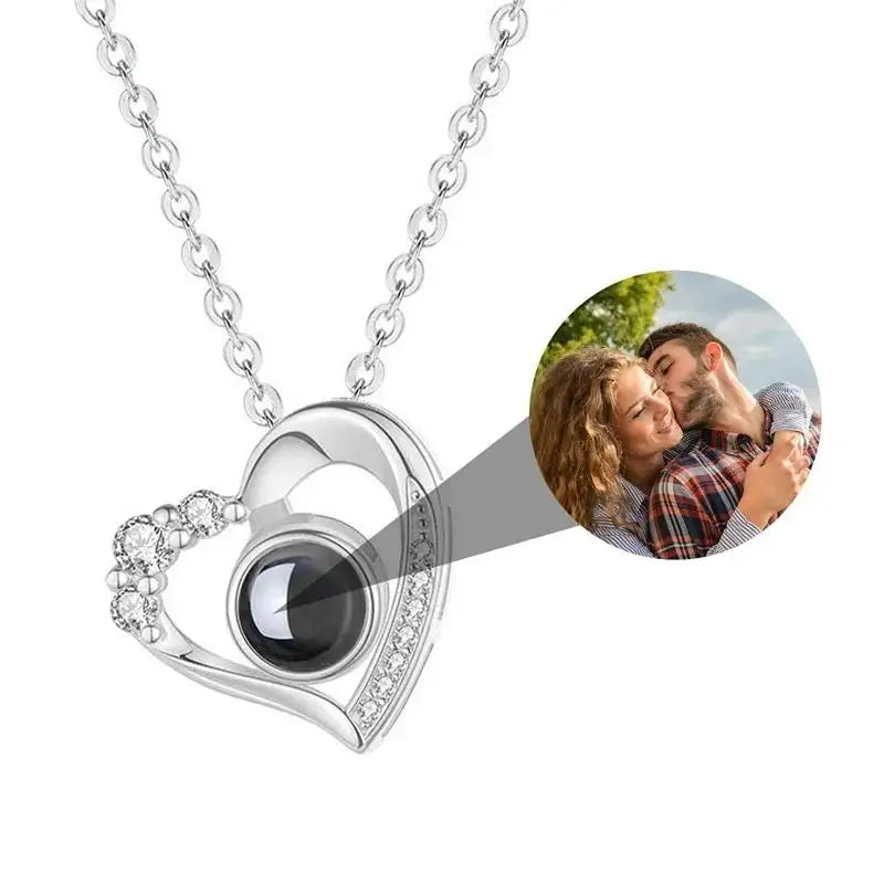 Custom Projection Photo Necklace Personalized Pet Photo Pendant Chain Pet Memorial Gift Anniversary gift Valentine's 2025