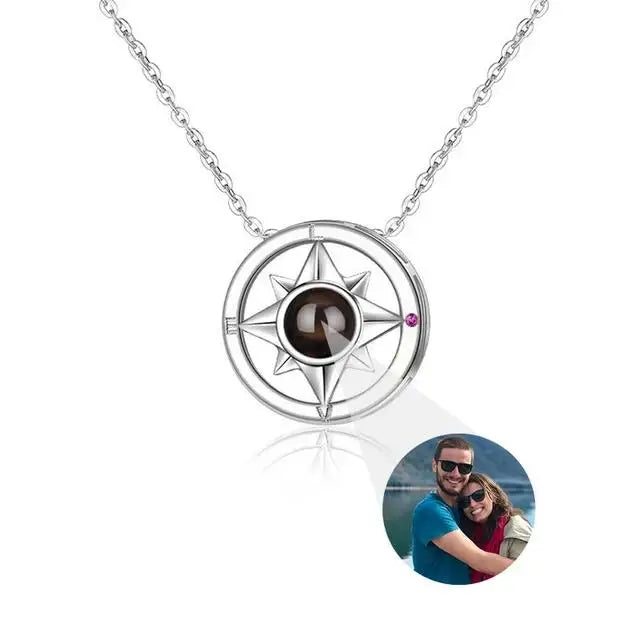 Custom Projection Photo Necklace Personalized Pet Photo Pendant Chain Pet Memorial Gift Anniversary gift Valentine's 2025