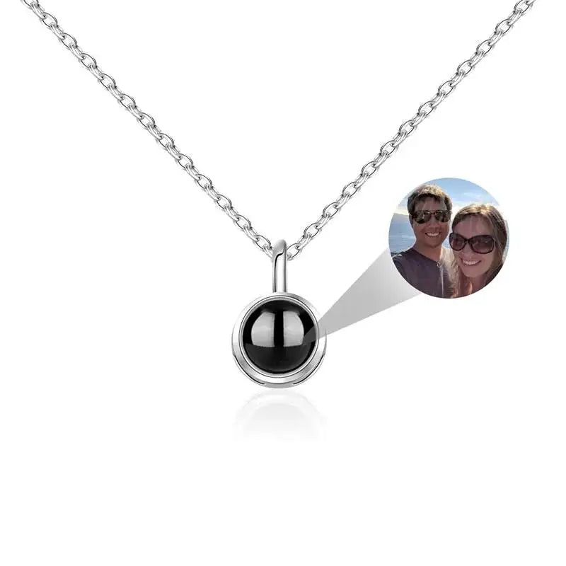 Custom Projection Photo Necklace Personalized Pet Photo Pendant Chain Pet Memorial Gift Anniversary gift Valentine's 2025