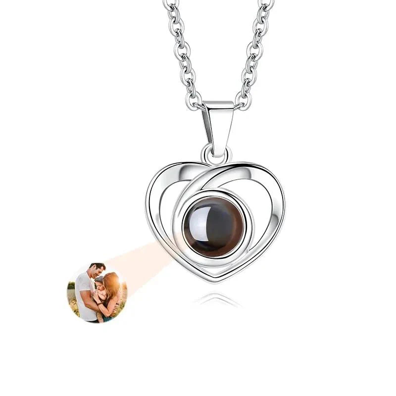 Custom Projection Photo Necklace Personalized Pet Photo Pendant Chain Pet Memorial Gift Anniversary gift Valentine's 2025