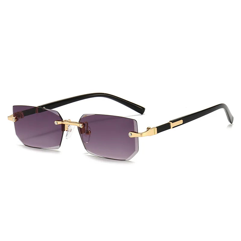 Óculos de Sol Sem Armação – Retangular, Fashion, Popular