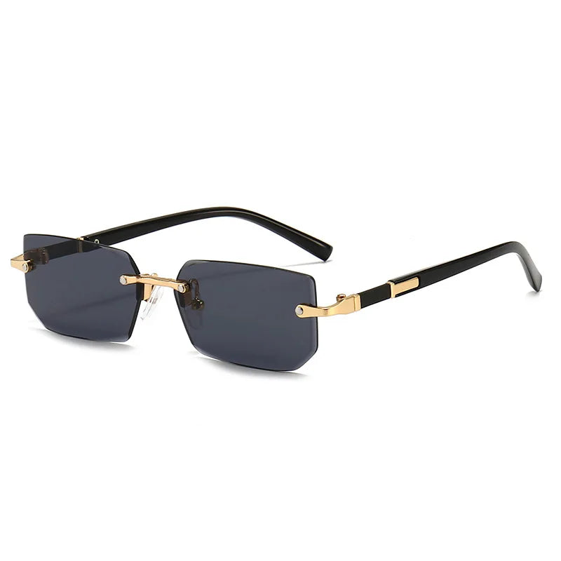 Óculos de Sol Sem Armação – Retangular, Fashion, Popular